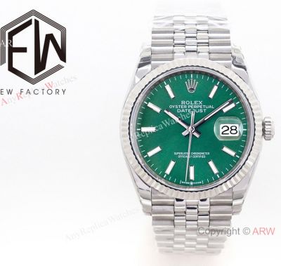 Rolex Datejust 36MM Cal.3235 Emerald Green Jubilee Watch Men